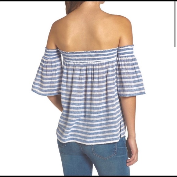 NWOT Rails Isabelle Off Shoulder Top in Parisian Blue Size Large - Picture 4 of 11